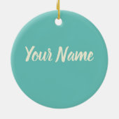 ドーナツビーガンベジタリアン甘歯の模様 セラミックオーナメント (裏面)