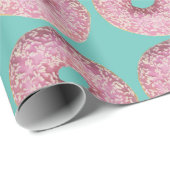 ドーナツビーガンベジタリアン甘歯の模様 ラッピングペーパー (ロールコーナー)