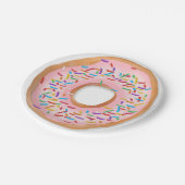 ドーナツピンクのつや消しはかわいい食糧|ドーナツを振りかけます ペーパープレート (アングル)