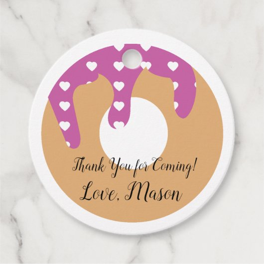 ドーナツファーストつや消し誕生日 フェイバータグ (正面)