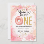 ドーナツファースト誕生日招待状 招待状 (正面)