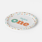 ドーナツファースト誕生日紙プレート ペーパープレート (アングル)