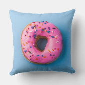ドーナツフォトブルーとピンクのモダンデザイン枕 クッション (裏面)
