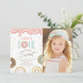 ドーナツフォーエバースウィートガール4th誕生日 招待状 (スタンド正面)