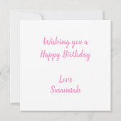 ドーナツフラット挨拶誕生日カード カード (裏面)