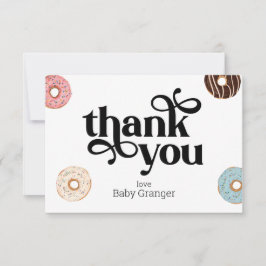 ドーナツフラパーソナライズされたットサンキューカード サンキューカード