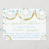 ドーナツフロンラブベビーブルーグリーン 招待状 (正面/裏面)