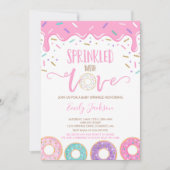 ドーナツベイビースプリンクル招待状 ラブを添えて 招待状 (正面)