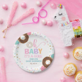 ドーナツベビーシャワーのパーティーの紙皿7"ドーナツパーティー ペーパープレート (パーティー)