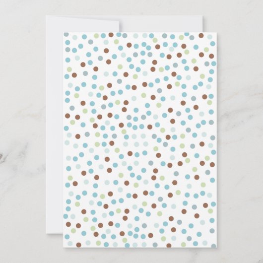 ドーナツベビーシャワーの招待状ドーナツはシャワーを振りかけます 招待状 (裏面)