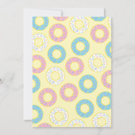 ドーナツベビーシャワースプリン男女兼用ク 招待状 (裏面)