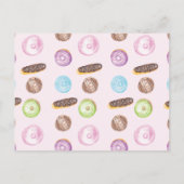 ドーナツベビー性別DIYスクラッチカードの表示 案内ポストカード (裏面)