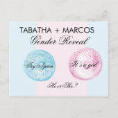 ドーナツベビー性別DIYスクラッチカードの表示 案内ポストカード (正面)