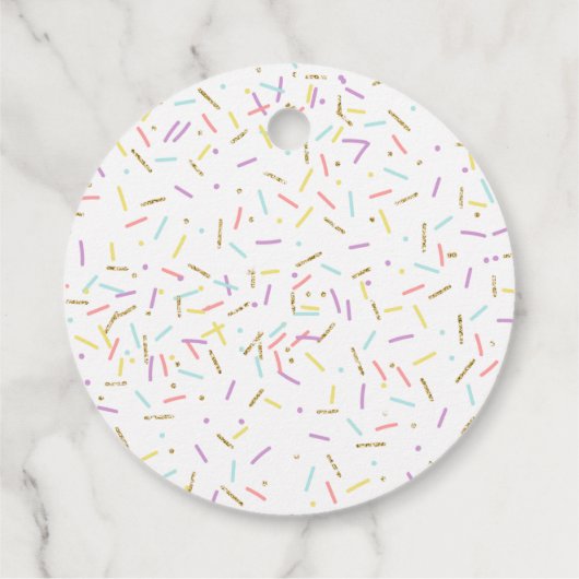 ドーナツベビー振りかけるメッセージカード フェイバータグ (裏面)