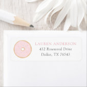 ドーナツベビー振りかける差出人住所 ラベル (インサイチュ)