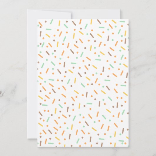 ドーナツベビー振りかける招待状に愛を振りかけたもの 招待状 (裏面)