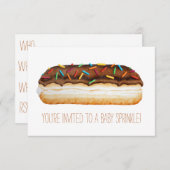 ドーナツベビー振りかける招待状 (正面/裏面)