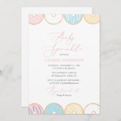 ドーナツベビー振りかける招待状 招待状 (正面/裏面)