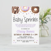 ドーナツベビー散水ベビーシャワー招待状 招待状 (スタンド正面)