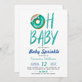 ドーナツベビー散水ベビーシャワー招待状 招待状 (正面/裏面)