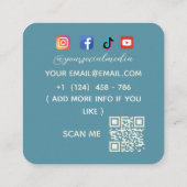 ドーナツベーカリースクエアビジネスカード スクエア名刺 (裏面)