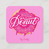 ドーナツベーカリースクエアビジネスカード スクエア名刺 (正面)