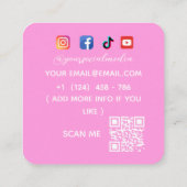 ドーナツベーカリースクエアビジネスカード スクエア名刺 (裏面)