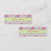 ドーナツマカロン・カップケーキパターンウェブサイト スキニー名刺 (正面/裏面)