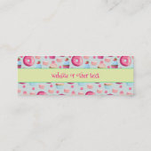 ドーナツマカロン・カップケーキパターンウェブサイト スキニー名刺 (裏面)