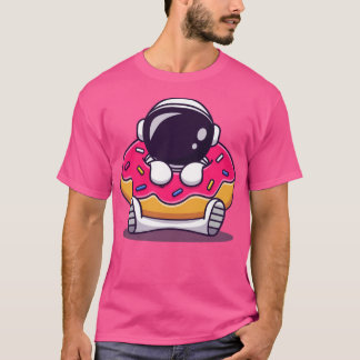 ドーナツマンガ付きかわいい宇宙飛行士1 Tシャツ