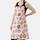 ドーナツモダンベーキング水パーソナライズされた色名 エプロン (インサイチュ)