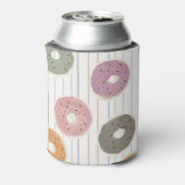 ドーナツラバーズパターン – パステルスプリンクル&ストライプ 缶クーラー (缶裏面)