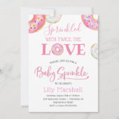 ドーナツラブツインベビー 招待状 (正面)