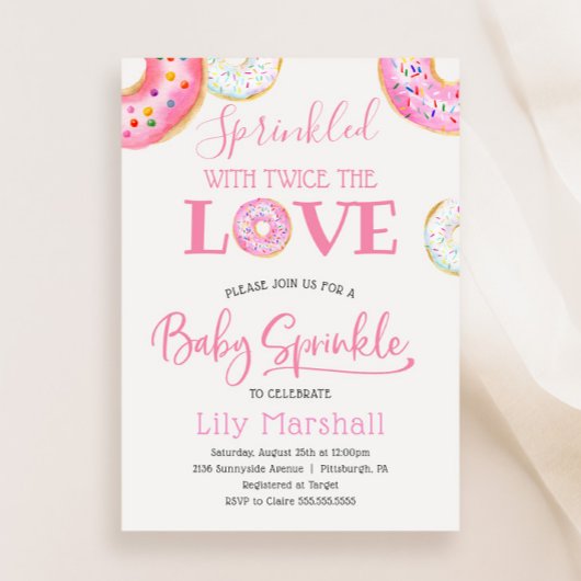 ドーナツラブツインベビー 招待状