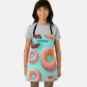ドーナツレインボーカラフルパタパーソナライズされたーン エプロン (インサイチュ)