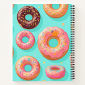 ドーナツレインボーカラフルパタパーソナライズされたーン ノートブック (裏面)