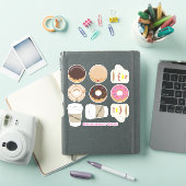 ドーナツロイヤリティドーナツとコーヒー シール (iPadカバー)