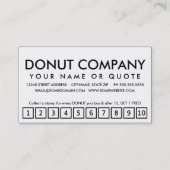 ドーナツロイヤリティパンチカード ロイヤリティカード (裏面)