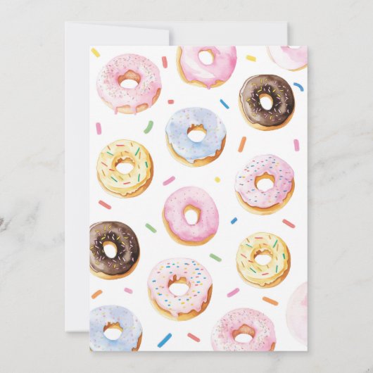 ドーナツワンバースデーパーティの招待状 招待状 (裏面)