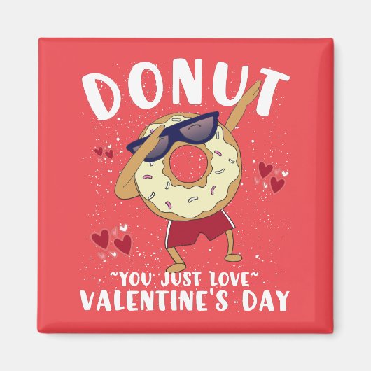ドーナツヴァレンティーンズデイ引用文コーヒーマグ マグネット (正面)