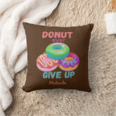 ドーナツ与え好きの名前で引用文を常に上げる クッション (ブランケット)