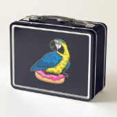 ドーナツ付きオウム メタルランチボックス (裏面)