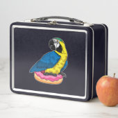 ドーナツ付きオウム メタルランチボックス (インサイチュ)