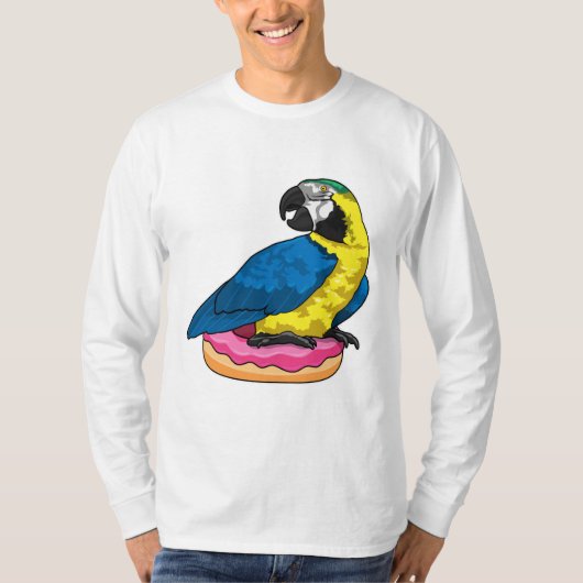 ドーナツ付きオウム Tシャツ (正面)