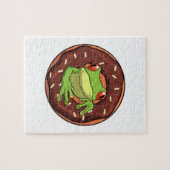 ドーナツ付きカエル ジグソーパズル (横)