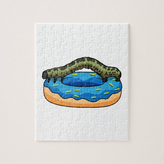 ドーナツ付きキャタピラー ジグソーパズル (縦)