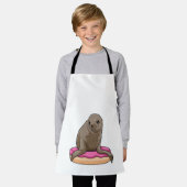 ドーナツ付きシール エプロン (着用した状態)