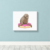 ドーナツ付きシール キャンバスプリント (インサイチュ (ウッドフロア))