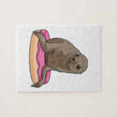 ドーナツ付きシール ジグソーパズル (横)