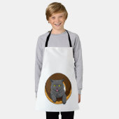 ドーナツ付き猫 エプロン (着用した状態)